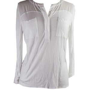 Inc International Concepts Petite White Sheer-Yoke